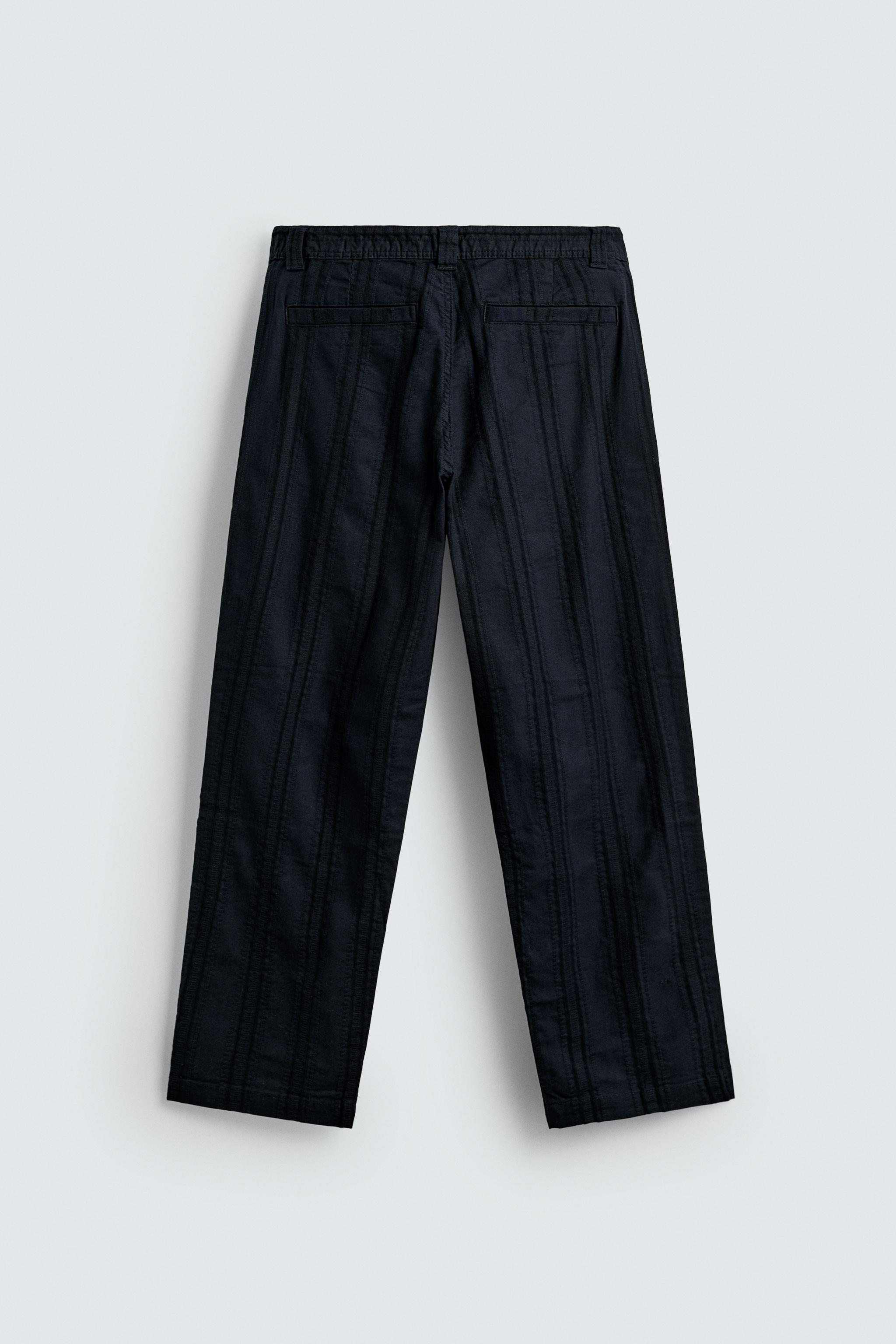 PANTALON JACQUARD RAYURES